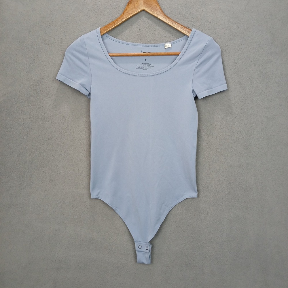 SO Goods for Life One Piece Bodysuit Womens Small Light Blue Seamless Beach